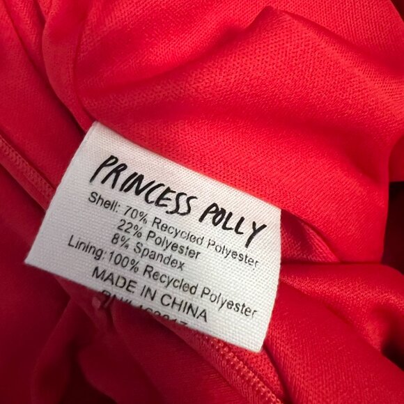 Princess Polly "Lillie" Long Sleeve Red Dress (6) - Picture 8 of 16